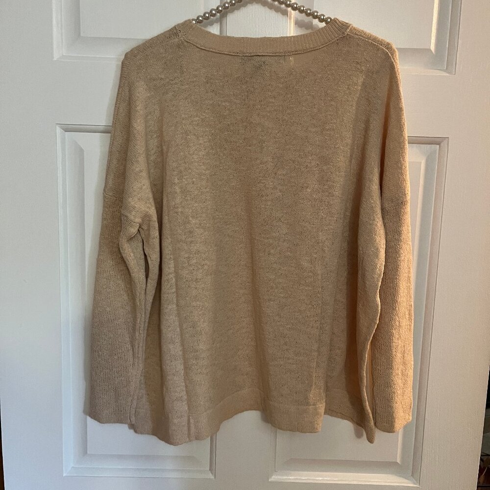 NEW Forever 21 Ladies Peach Crew Neck Long Sleeve Knit Sweater Size S - Picture 4 of 6